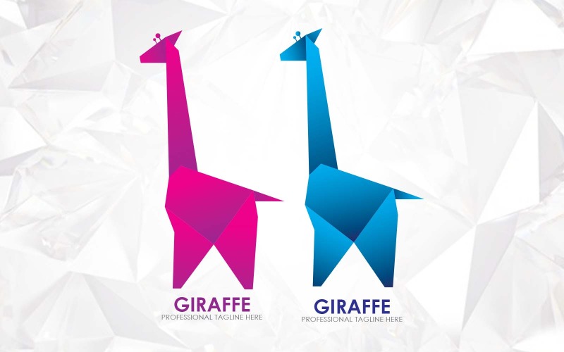 Giraffe Animal Technology Logo-ontwerp - MERKIDENTITEIT