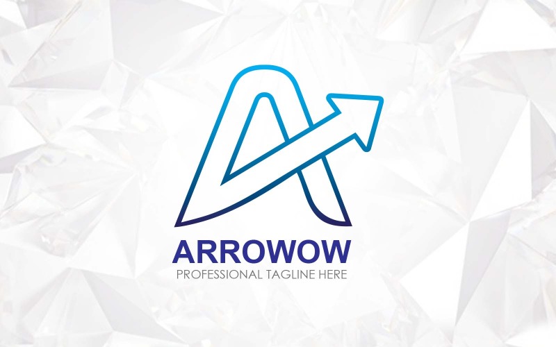 Минимальная линия Буква A Arrow Logo Design - Фирменный стиль