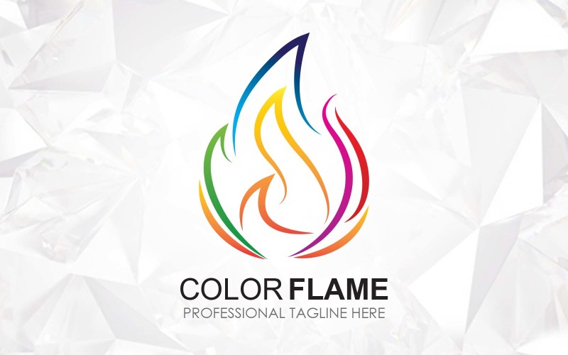 Design del logo della fiamma di colore creativo - Identità del marchio