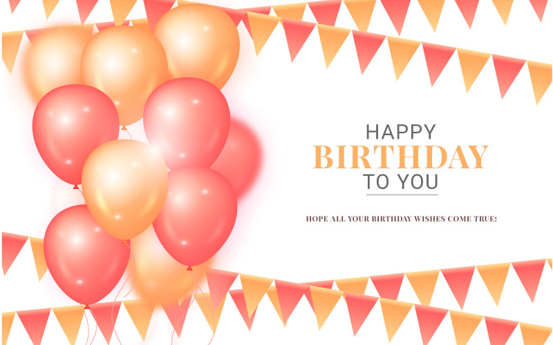 Doğum günün kutlu olsun parti tatilleri için balonlu pankart tasarımı