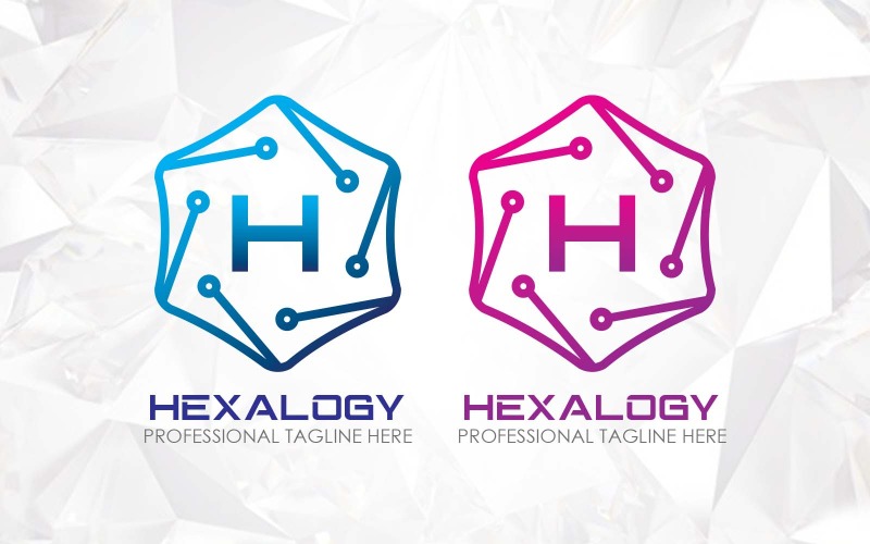 Novo Design de Logotipo com Tecnologia Hexagonal Criativa - Identidade da Marca