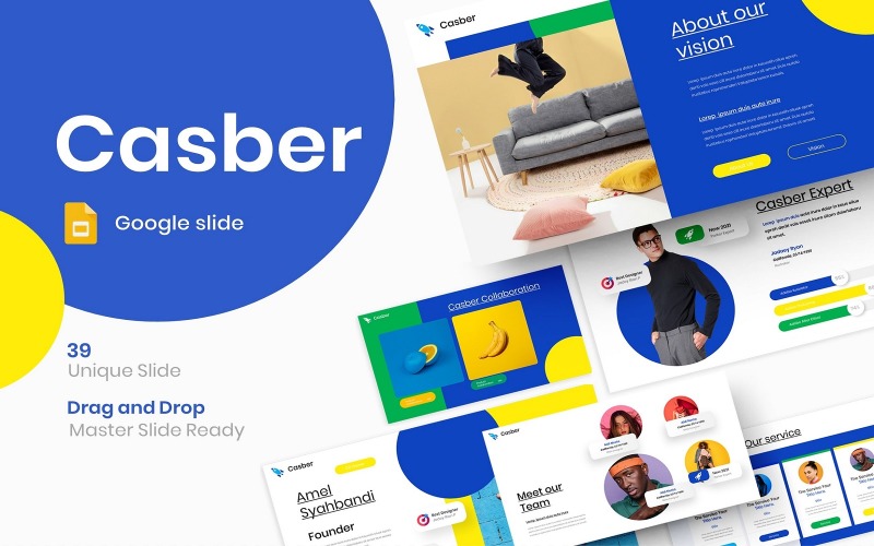 Casper — biznesowy szablon prezentacji Google