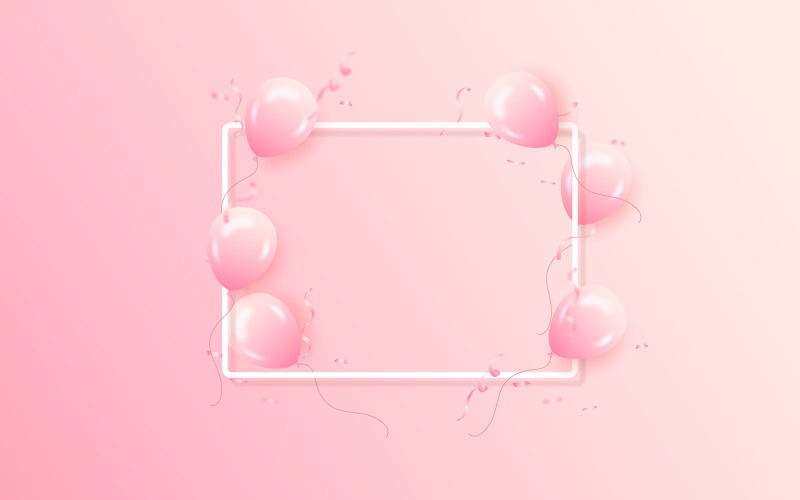 Geburtstags-Glückwünsche-Banner-Design mit buntem Ballon-Geburtstags-Hintergrundkonzept