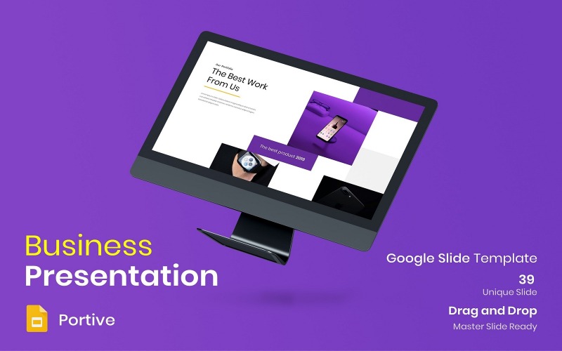 Portive - Modèle de diapositives Google pour les entreprises