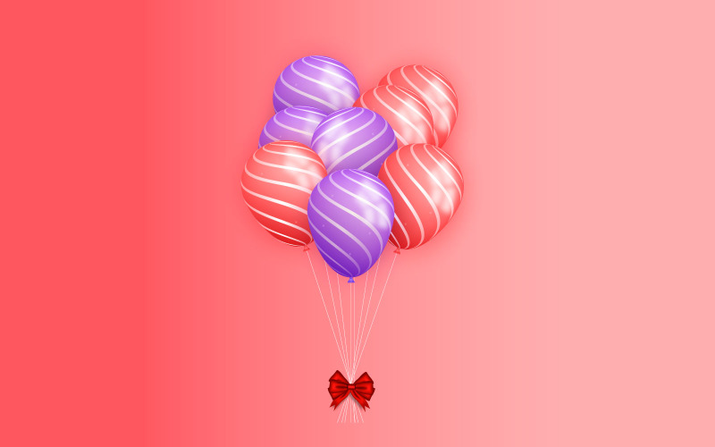 Renkli balon konseptli doğum günü geçmişi olan iyi ki doğdun tebrikler pankart tasarımı