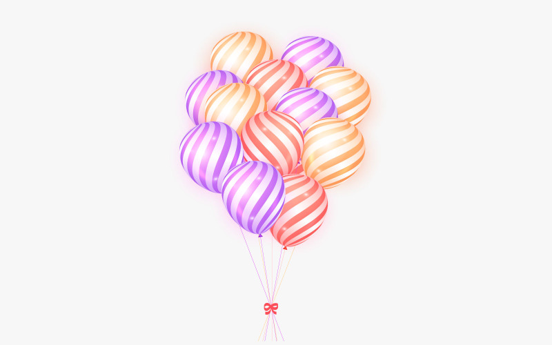 Renkli balon tarzı doğum günü arka planı ile iyi ki doğdun tebrikler afiş tasarımı