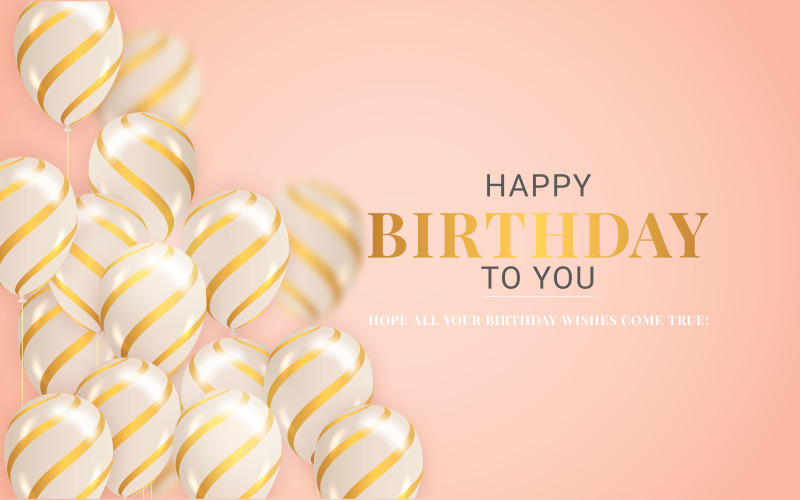 Renkli balonlar doğum günü arka plan tasarımı ile doğum günün kutlu olsun afiş tasarımı