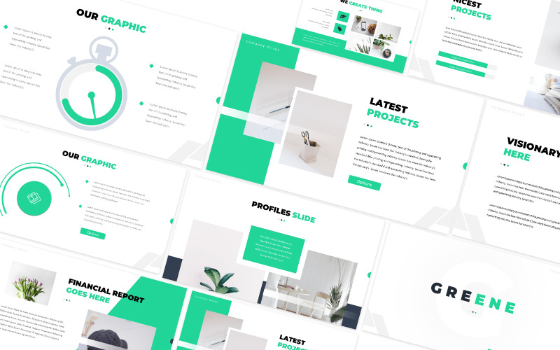 Шаблон Powerpoint компанії Greene