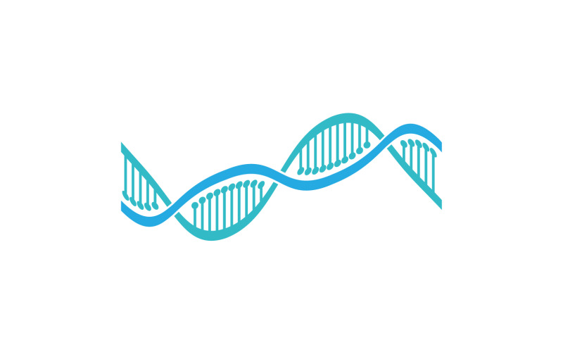 Modello di progettazione del logo vettoriale DNA Modern Medical V3