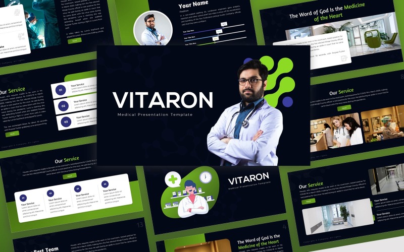 Vitaron - Медицинский многоцелевой шаблон PowerPoint