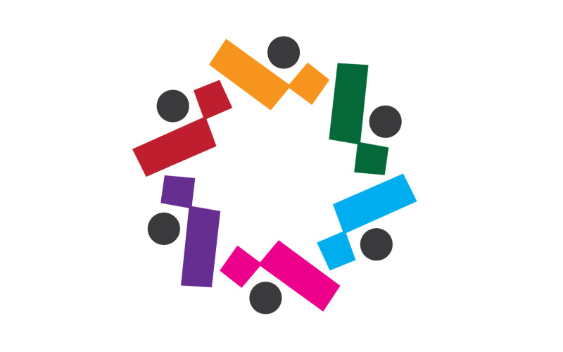 Community-Logo-Designvorlage für Teams oder Gruppen V21