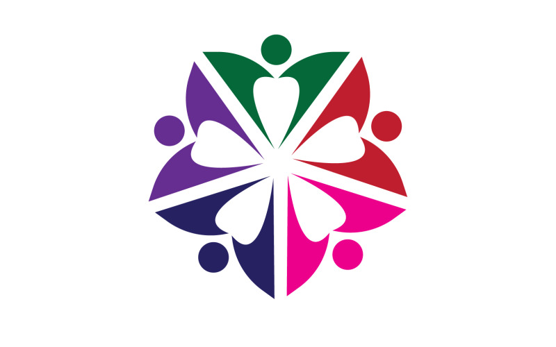 Modèle de conception de logo communautaire pour les équipes ou les groupes V37