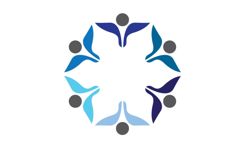 Modello di progettazione del logo della comunità per squadre o gruppi V15