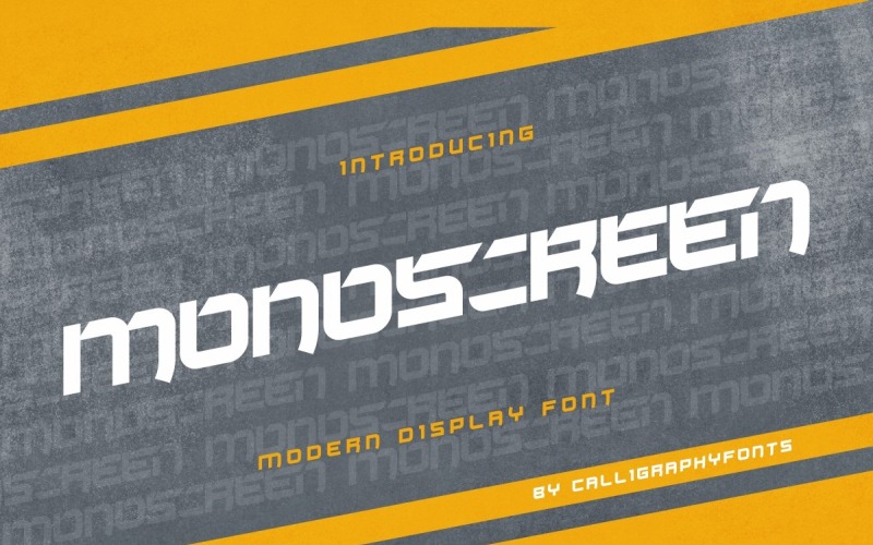 Moderne futuristische Monoscreen-Schriftart