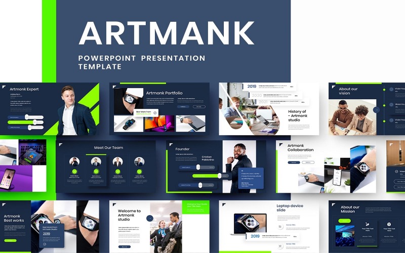 Artmank - modelo de PowerPoint de negócios