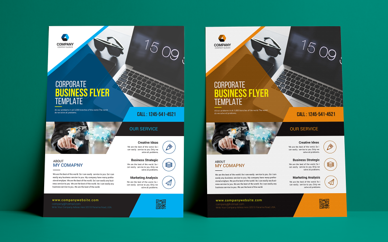 Company Project Business Flyer V.035 - Templatemonster