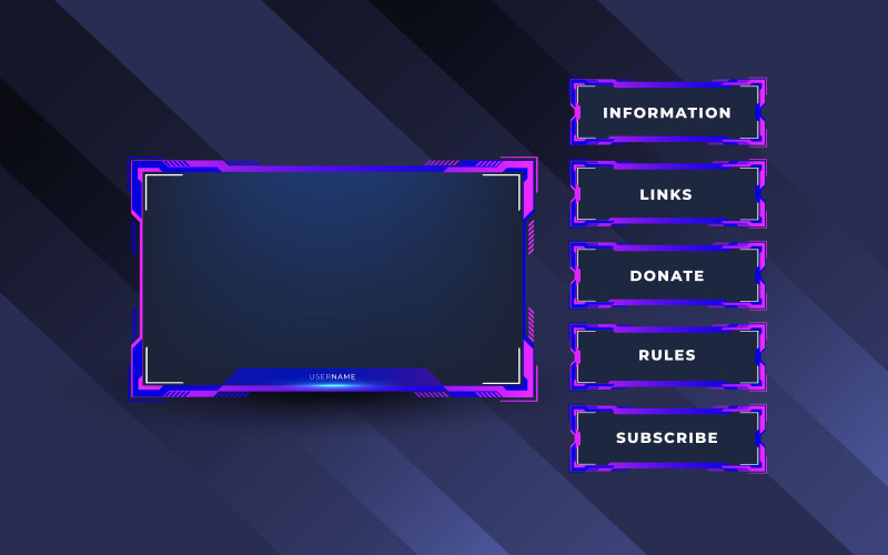 Concepto de diseño de superposición de panel de pantalla de transmisión
