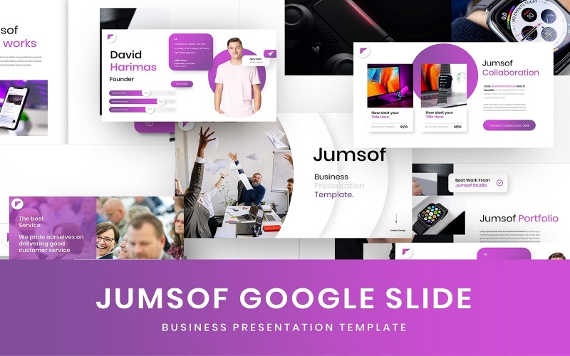 Jumsof - Plantilla de diapositiva de Google de negocios