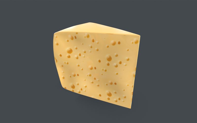 Modelo 3D High Poly Queijo
