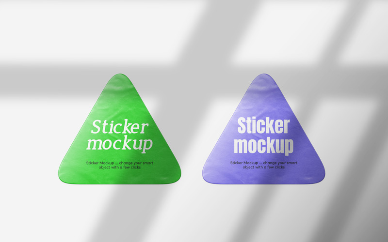 Triangle Sticker Mockup Vol 02 #298881 - TemplateMonster