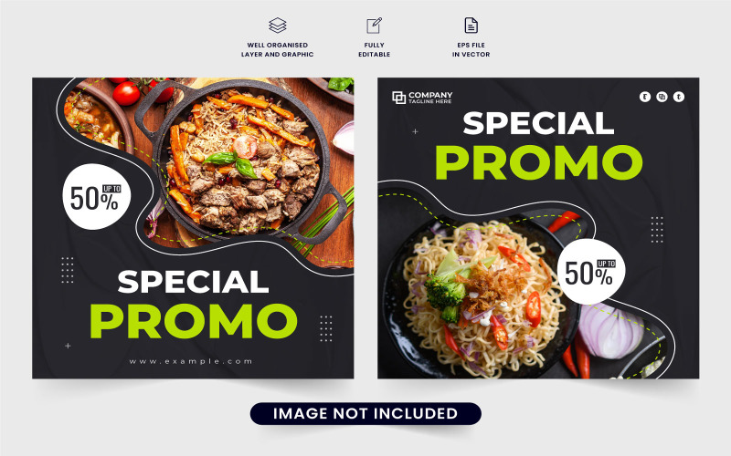 Culinary business web banner design