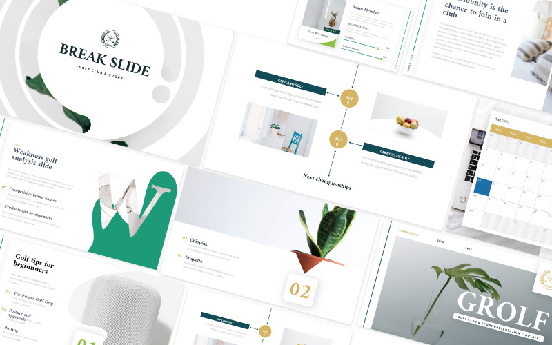 Grolf Golf Club & Sport Keynote Template