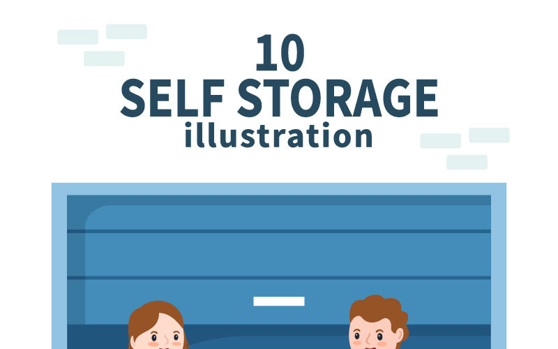10 Self-storage ontwerp illustratie
