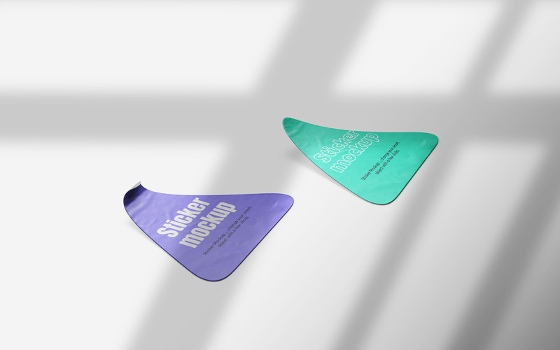 Triangle Sticker Mockup Vol 13 #298916 - TemplateMonster