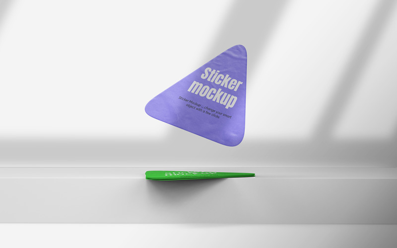 Triangle Sticker Mockup Vol 20 #298921 - TemplateMonster