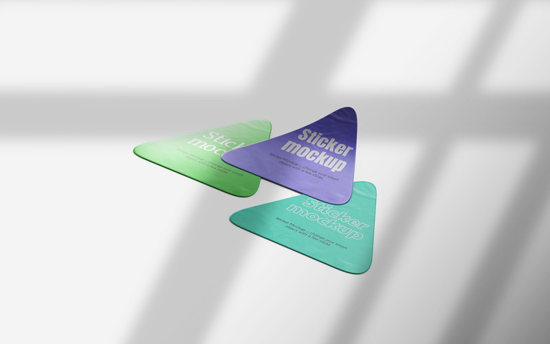Triangolo Sticker Mockup Vol 06
