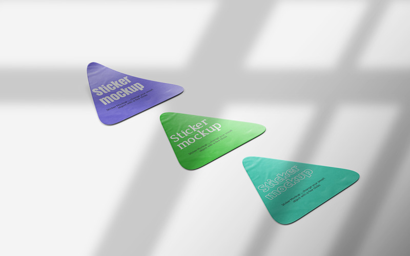 Triangolo Sticker Mockup Vol 07