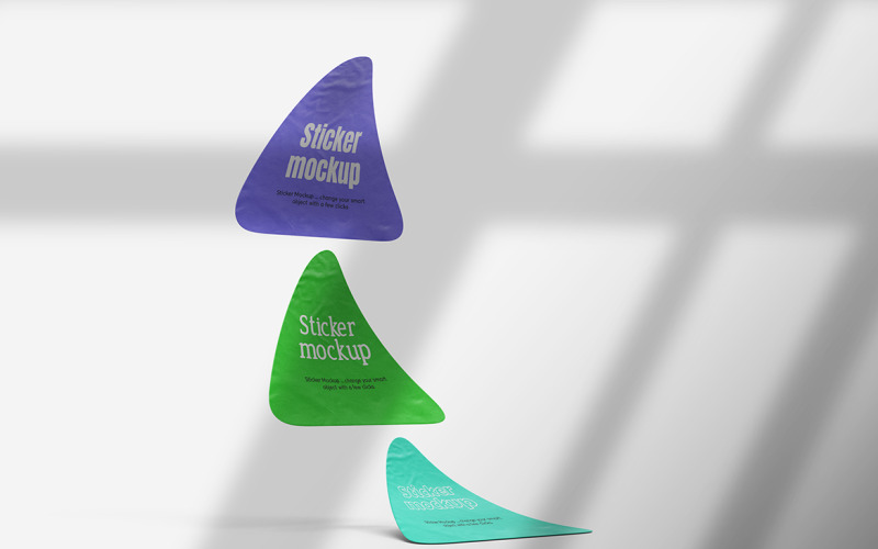 Triangolo Sticker Mockup Vol 16