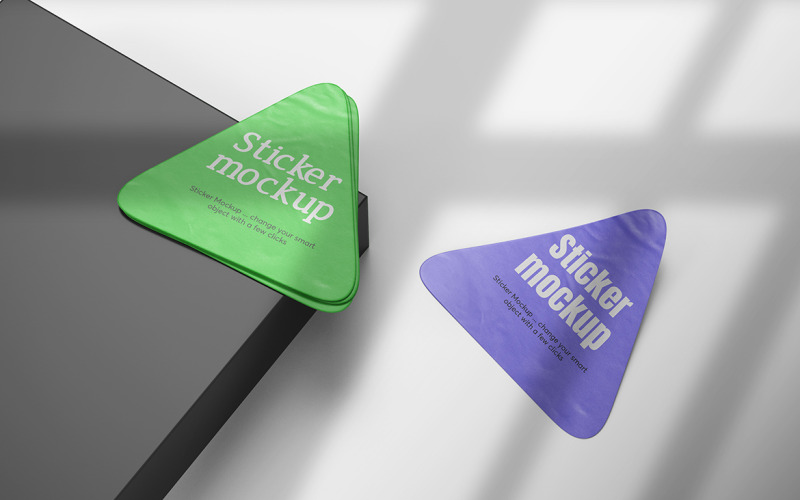 Triángulo Sticker Mockup Vol 17