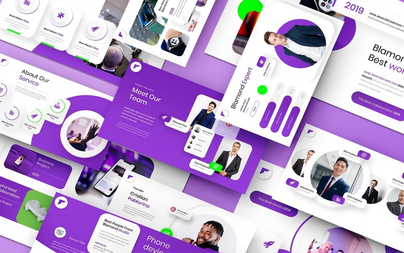 Blamond - Plantilla de diapositiva de Google de negocios