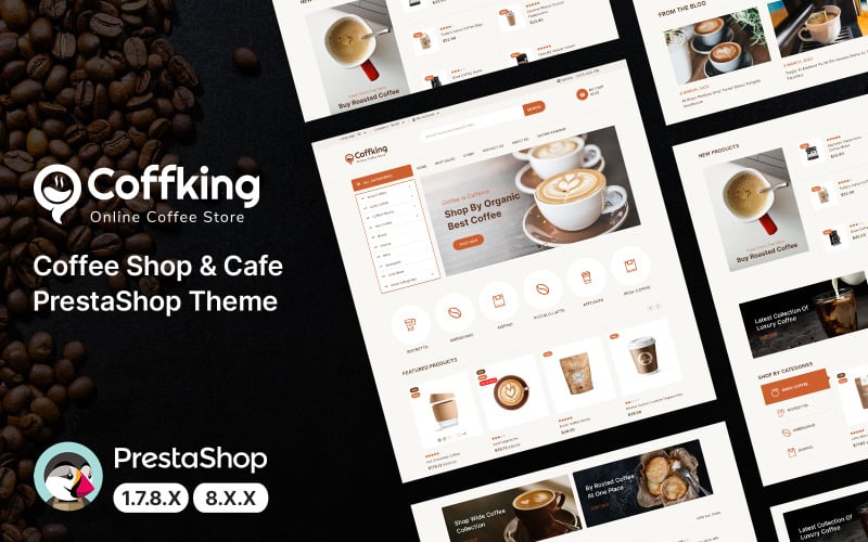 Coffking - 咖啡、巧克力和面包店 PrestaShop 主题