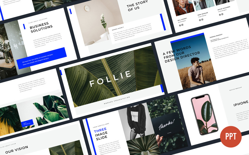 Follie — kreatywny szablon programu PowerPoint