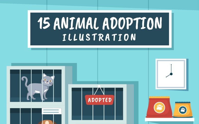 15 Huisdier Adopteer Illustratie