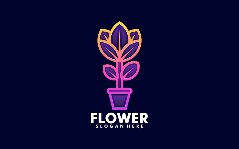Çiçek Gradyan Hat Sanatı Logosu