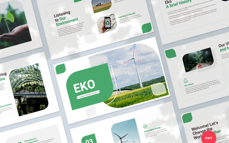 Eko - Modello di PowerPoint per la presentazione dell'ecologia