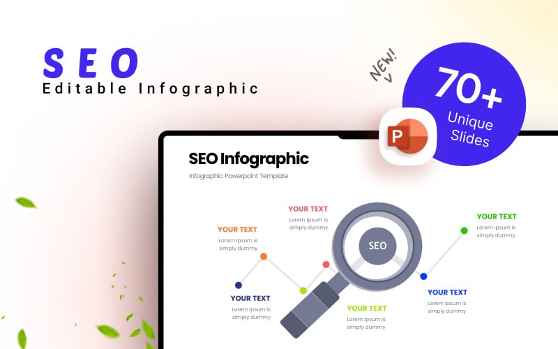 Modello di presentazione infografica aziendale SEO