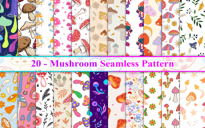 Mushroom Seamless Pattern