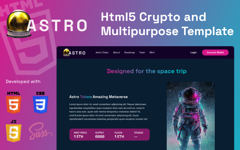 ASTRO Html Crypto and Multipurpose Website Template