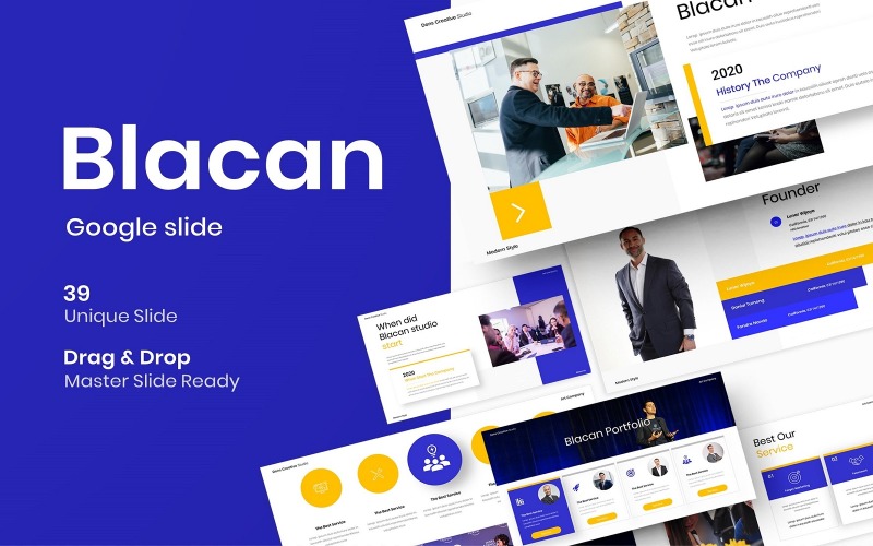 Blacan – Obchodní šablona prezentace Google