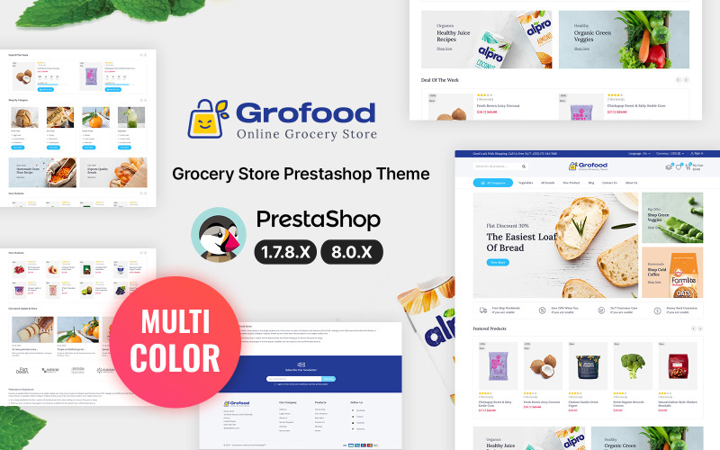 GroFood — szablon PrestaShop z artykułami ekologicznymi i spożywczymi