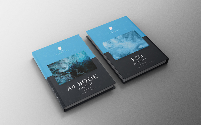 Макет книги формату A4 PSD, том 50