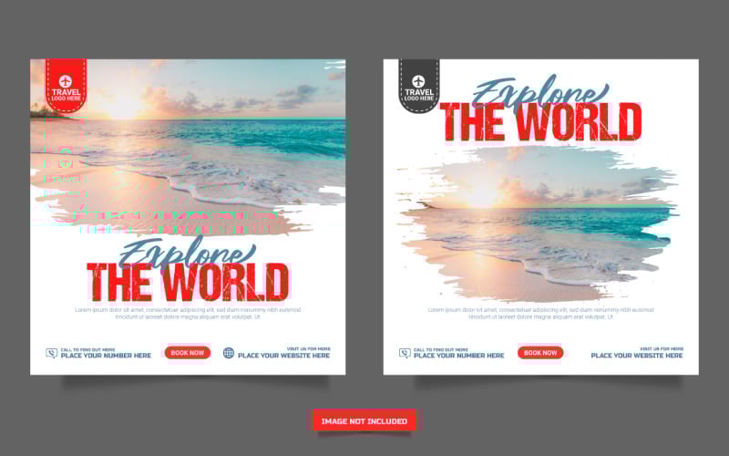 Reise Urlaub Urlaub Social Media Post Web Banner Social Design