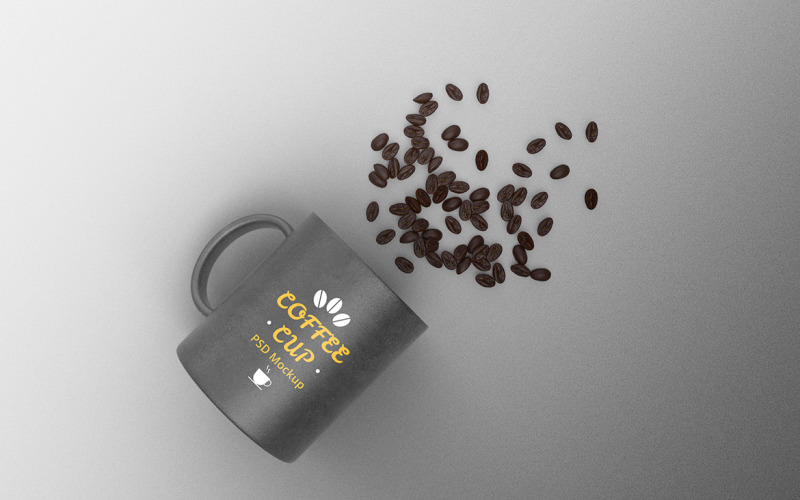 Tasse Kaffee Mockup PSD-Vorlage Vol. 16