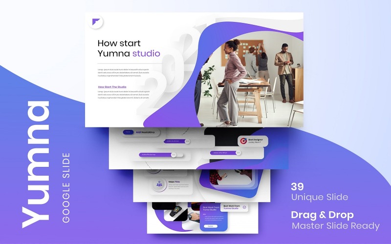Yumna - бизнес-шаблон слайдов Google