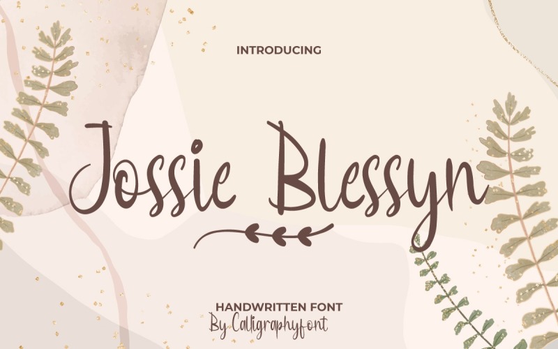 Czcionka kaligrafii Jossie Blessyn