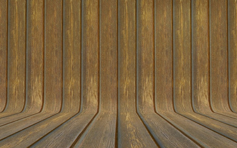 Fondo curvo del parquet di legno di colore del bronzo